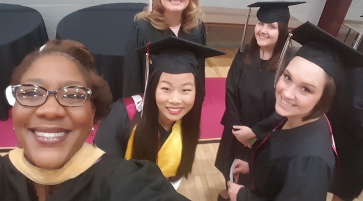 Pam Black at EKU BSW Graduates December 2016 (second picture)